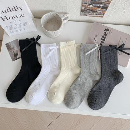 Celestine Cotton Bow Socks