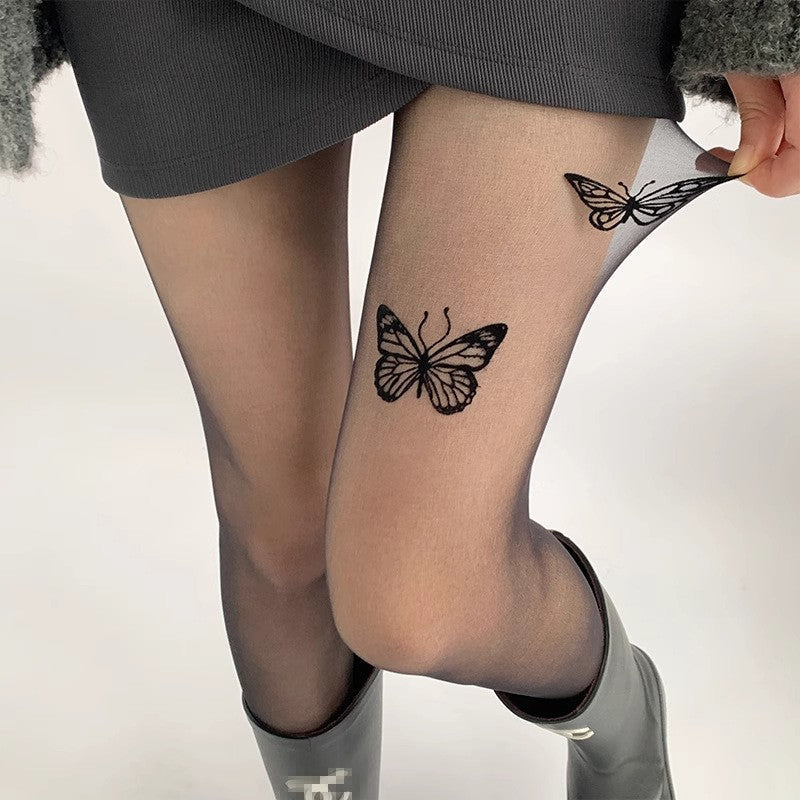 Mariposa Sheer Butterfly Stockings