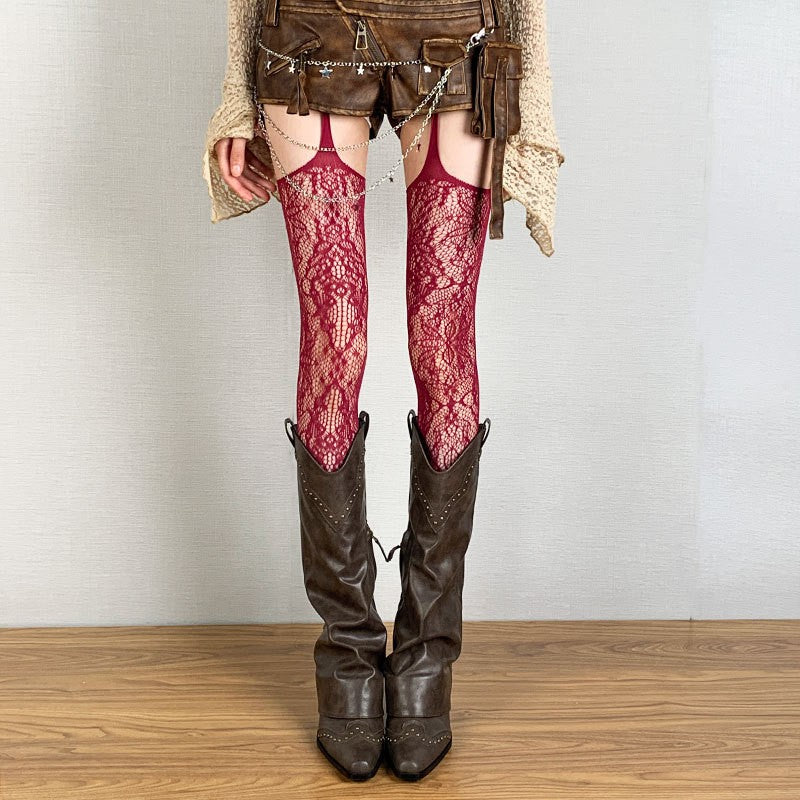 Nyssa Lace Jacquard Pantyhose